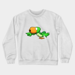 Pointing Green Parrot Crewneck Sweatshirt